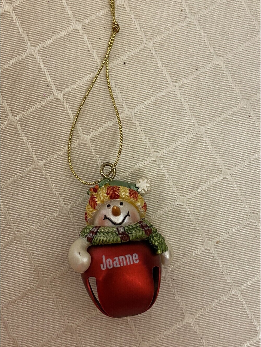 Ganz Jingle Bell Snowman Name Ornament - "Joanne”